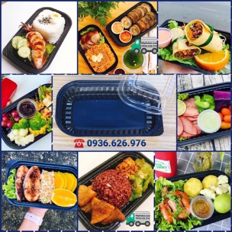 500 Hộp nhựa đựng thực phẩm ht17 1 ngăn ( 1290đ)