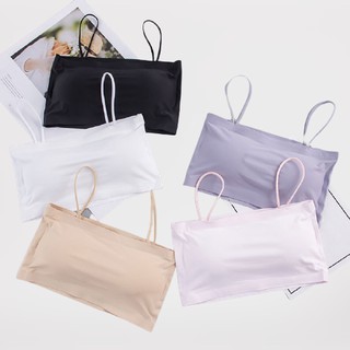 Áo Bra nữ quây 2 dây su trơn đệm mỏng dáng ôm mát mịn AL02