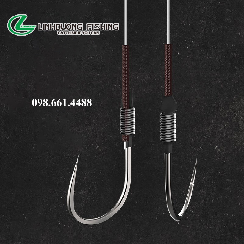 Thẻo Săn Hàng Lưỡi Đôi Buộc Sẵn Chuyên Câu Câu Đơn , Câu Đài , Cước Carbon , Lưỡi Săn Hàng Thép phủ Silicon