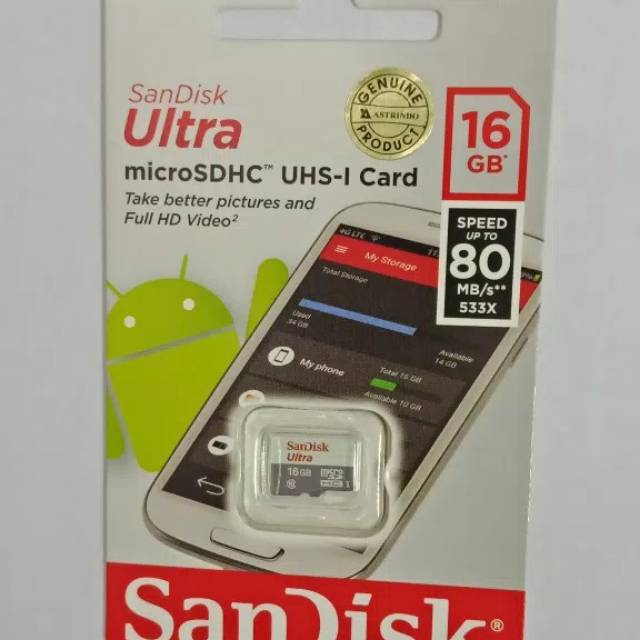 Thẻ Nhớ Sandisk 16gb Class 10 Mmc Sandisk 16gb C10