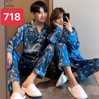 Bộ đồ ngủ vải lụa Satin sang trọng cho cặp đôi