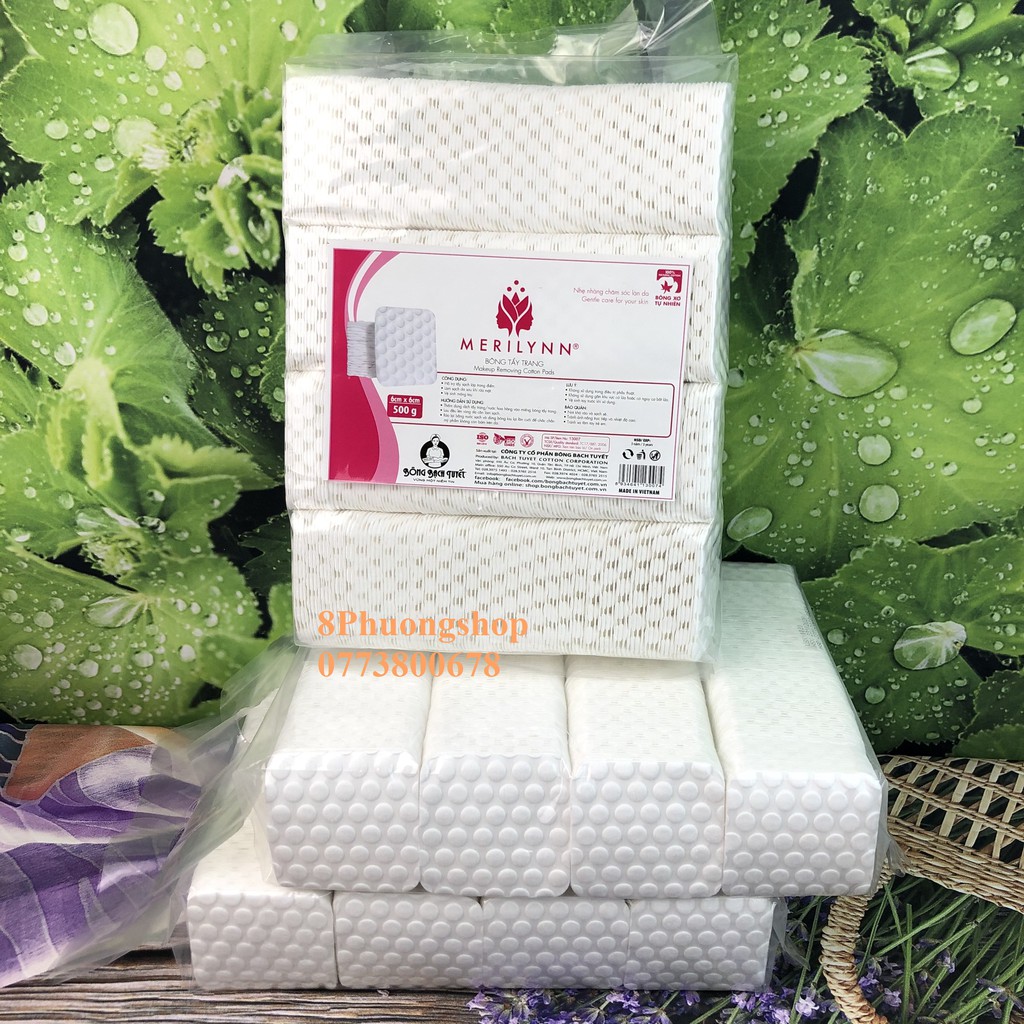 Bông Tẩy Trang Hạt Massage Merilynn Gói 500g - Bông Bạch Tuyết | BigBuy360 - bigbuy360.vn