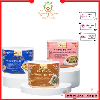 Cốt hủ tiếu pork flavored, cốt bún bò huế style beef flavored, cốt phở bò beef flavored soup base