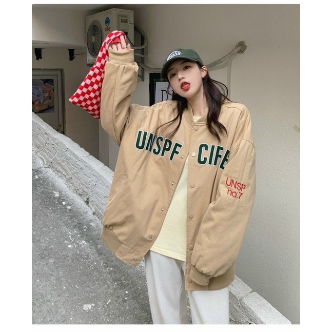 Bomber kaki 07 AM hàng 2 lớp, túi bổ cơi, kaki lót gió, from rộng nam nữ mặc được 70kgKÈunisex