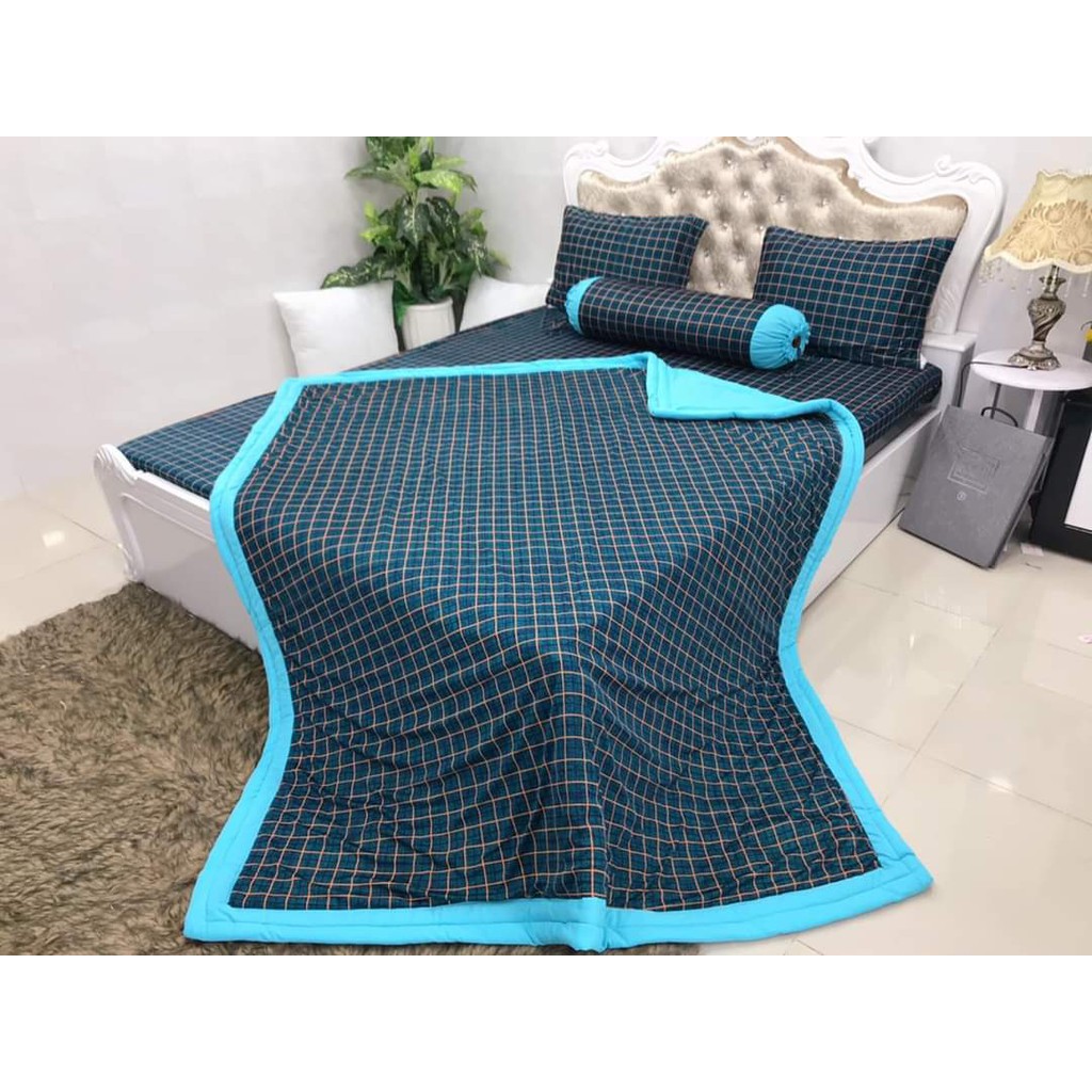 Drap thun mịn mát caro 4 món