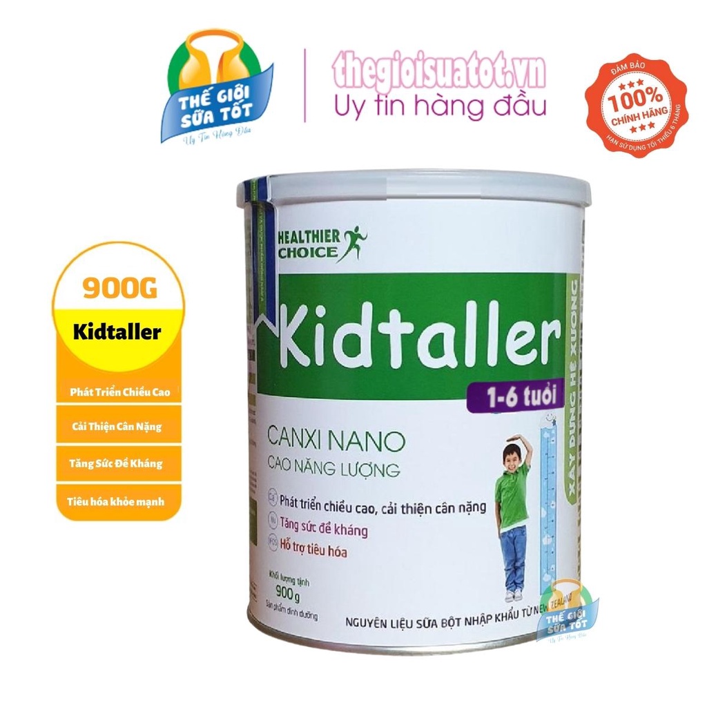 Sữa bột Kidtaller loại 900g - Bổ sung dưỡng chất, cải thiện chiều cao cho trẻ