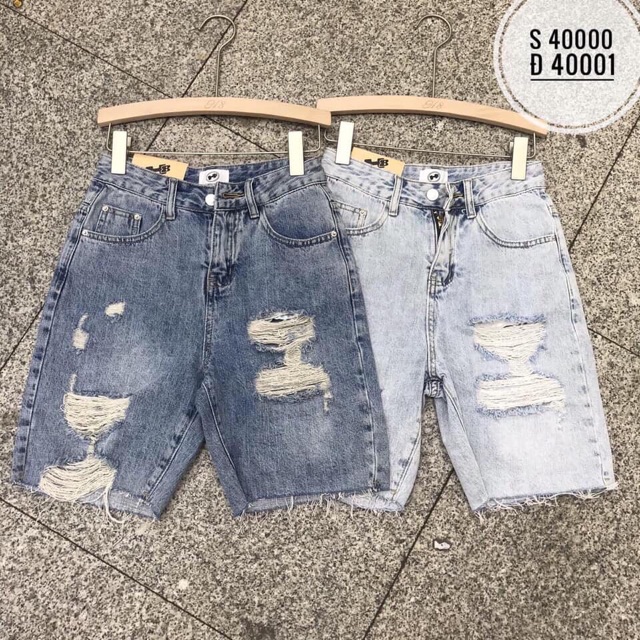 [Mã FAMAYWA giảm 10K đơn 50K] Quần ngố bò rách 2 màu [ bán giá sỉ ] | BigBuy360 - bigbuy360.vn