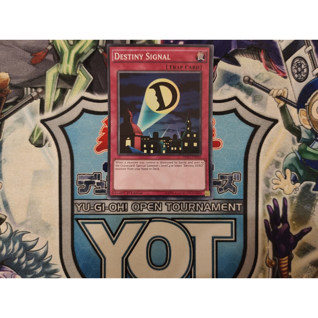 Thẻ bài Yugioh chính hãng Destiny Signal - DESO-EN059 - Super Rare 1st Edition