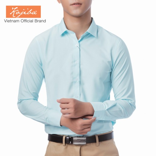 Áo sơ mi nam Kojiba dài tay công sở dáng ôm màu xanh ngọc | BigBuy360 - bigbuy360.vn