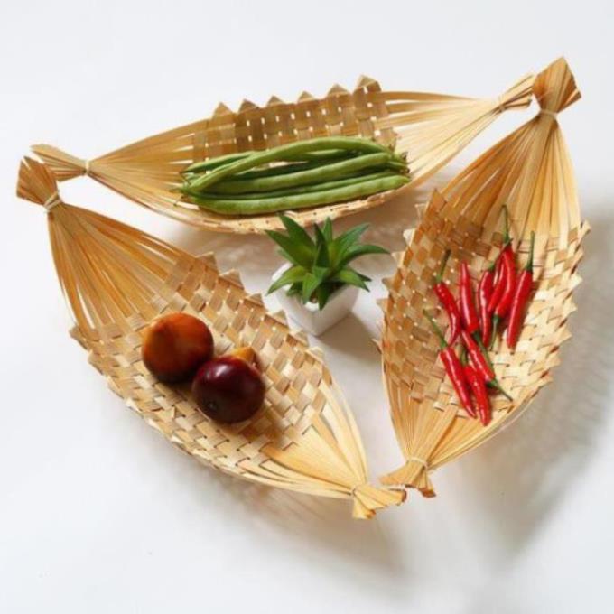 Mây tre- Thuyền tre đĩa thuyền tre mẹt tre hình thuyền -Tre HN