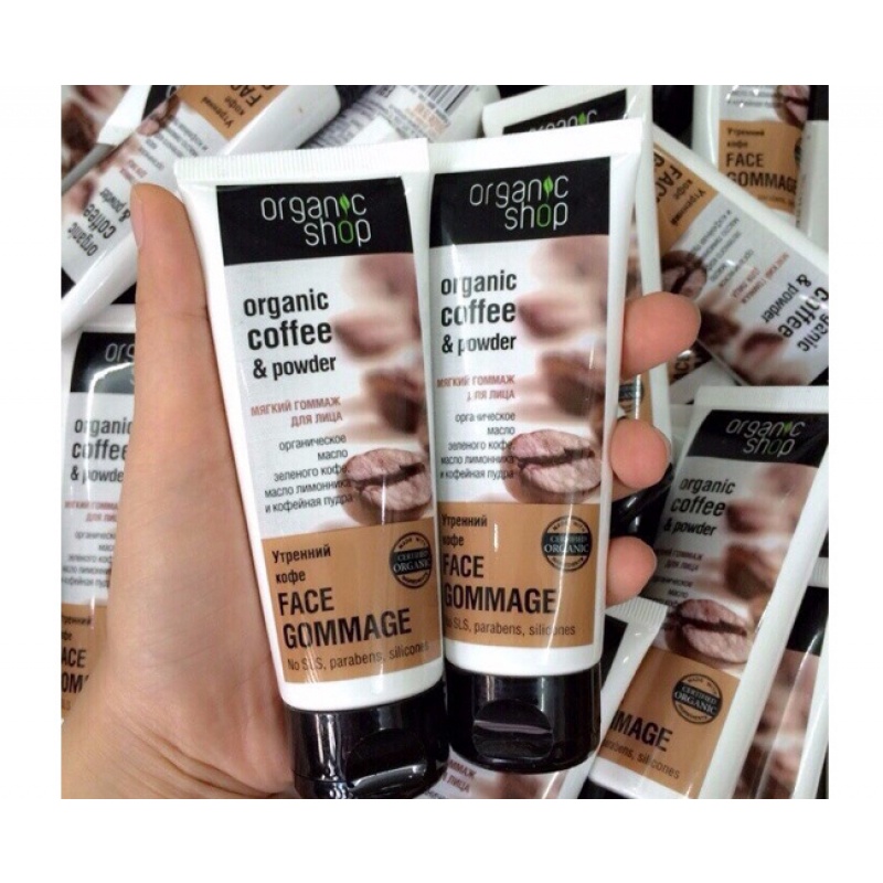 Tẩy da chết mặt Organic shop Organic coffee & powder | BigBuy360 - bigbuy360.vn