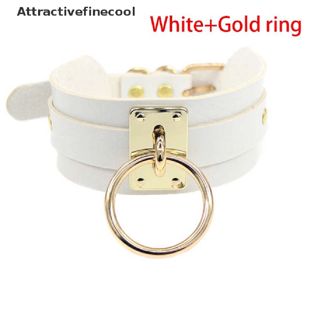 Vòng Cổ Choker Da PU Bản Rộng Phong Cách Gothic Thời Trang Cho Nữ