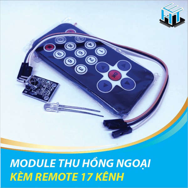 Module thu hồng ngoại kèm remote 17 kênh