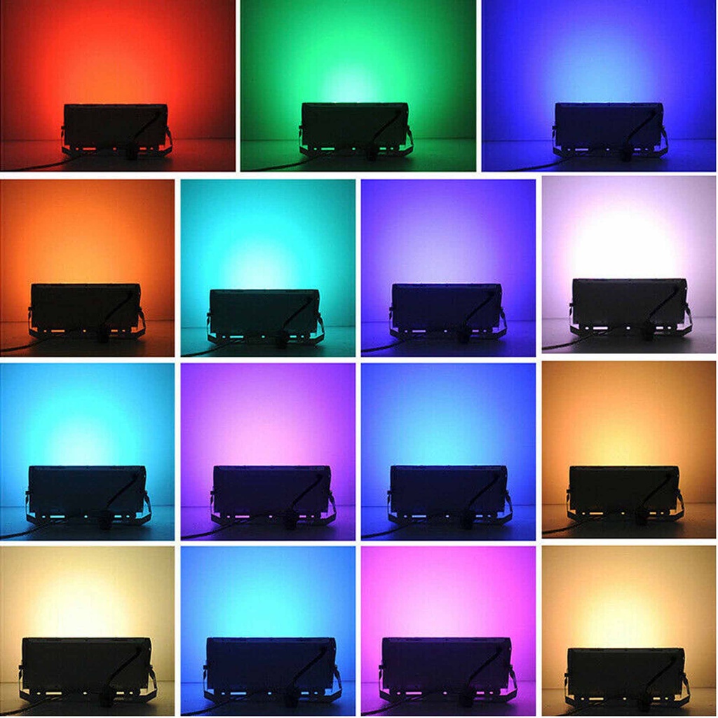 Đèn pha LED RGB 50W Thay đổi màu sắc Ánh sáng lũ lụt Đèn sân vườn an ninh ngoài trời