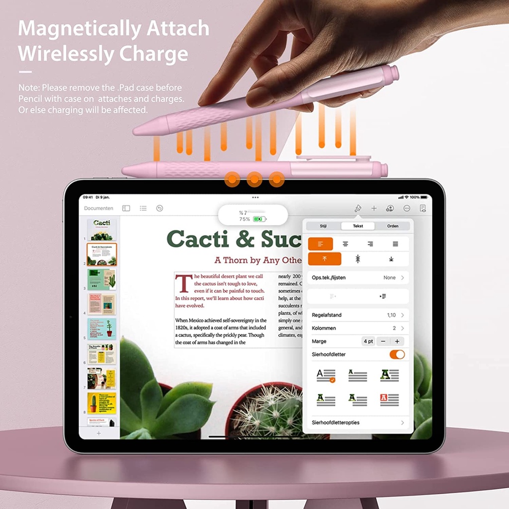 Moko Vỏ Bảo Vệ Hộp Sạc Bút Cảm Ứng Apple Pencil 2nd Bằng Silicon Chống Trượt Kèm 3 Nắp Đậy Ngòi Thay Thế Tiện Dụng