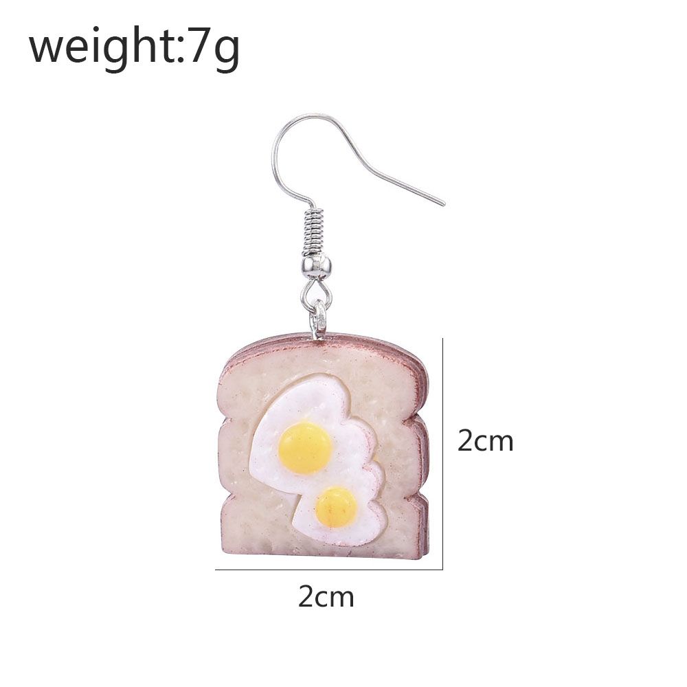 Bông Tai Hình Bánh Mì Sandwich Hoạt Hình Dễ Thương