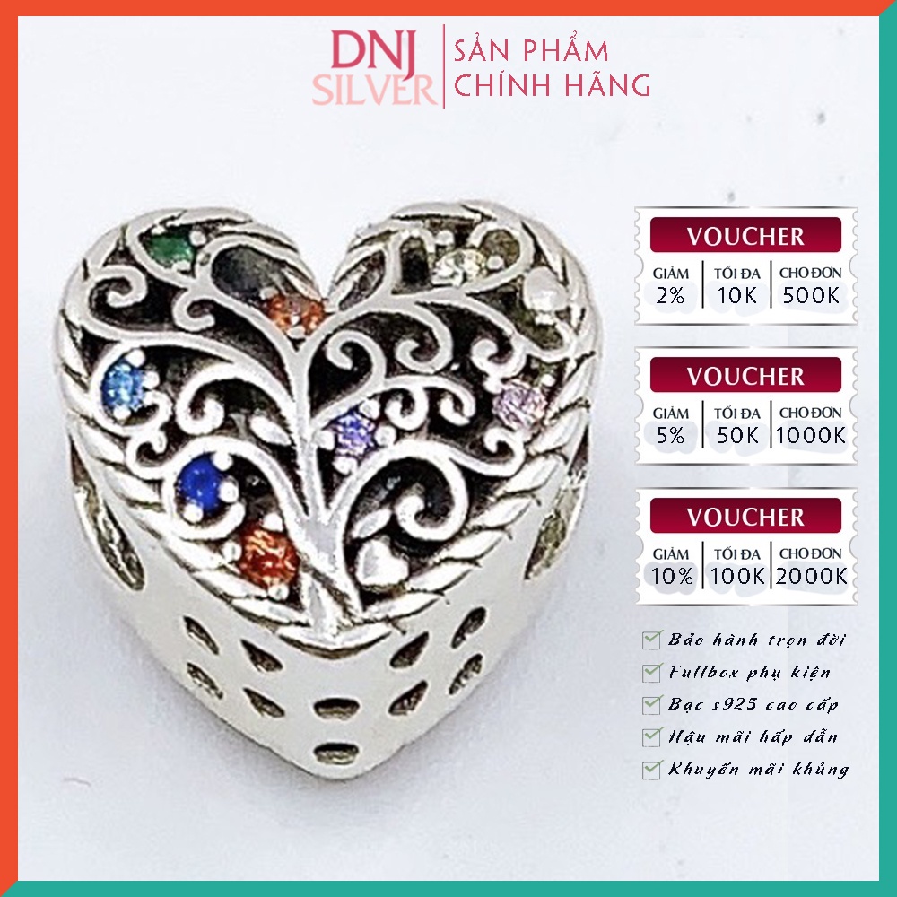 Vòng tay bạc 925 cao cấp - Vòng tay charm bạc Korean Lovely Lucky Girl, mang ý nghĩa tươi trẻ, may mắn - DNB036