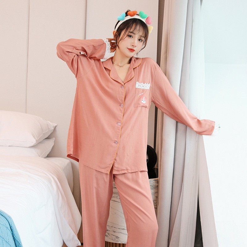 Pijama- Đồ Bộ Set Ngủ Vải Đũi Lụa Cao Cấp Sang Chảnh Áo Dài Phối Ren DDDP01