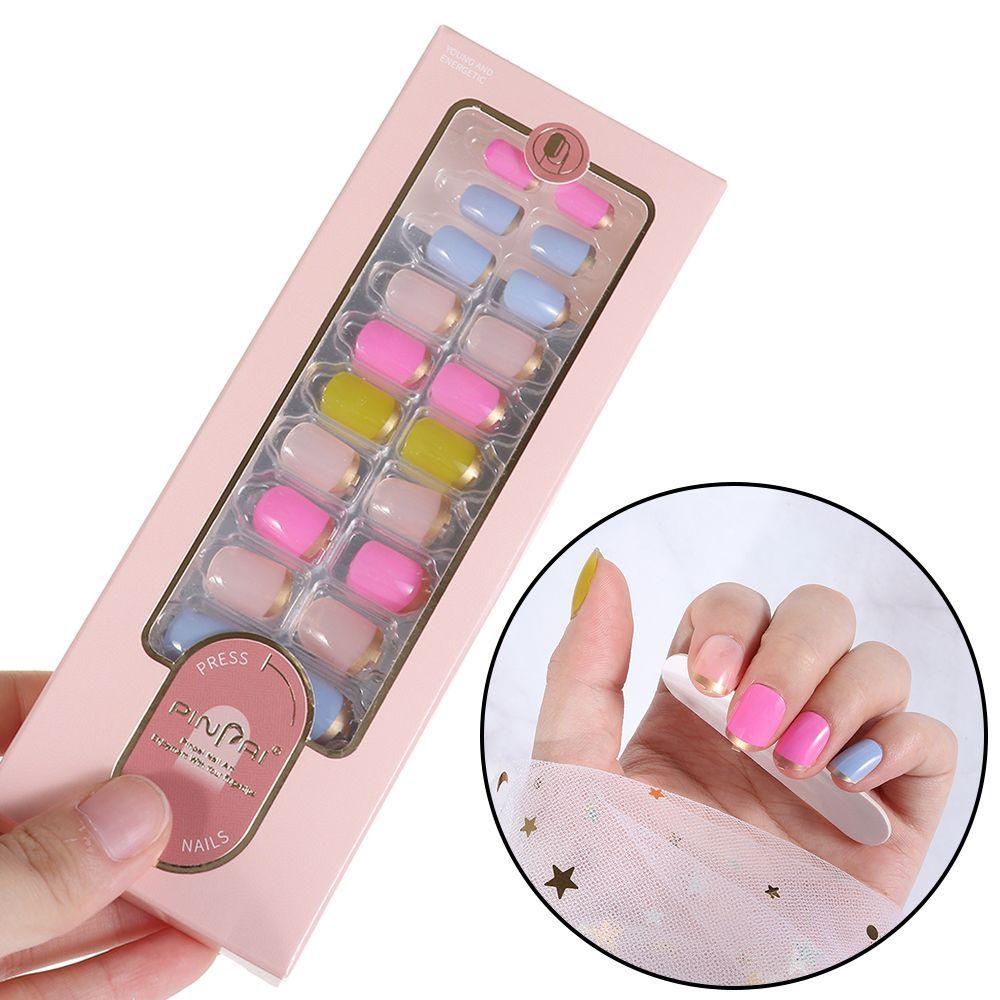 Bộ 24 Móng Tay Giả Hình Chữ T Che Phủ Toàn Diện Tháo Rời Được