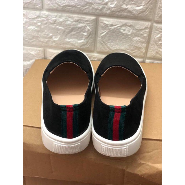 GIÀY SLIP ON DA LỘN TRƠN GÓT KẺ HOT HIT