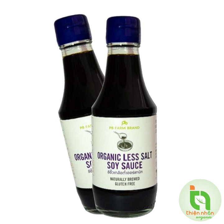 Nước tương ít muối hữu cơ PBFarm 200ml Organic Less Salt Soy Sauce