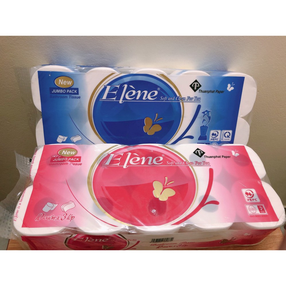 Combo 2 bịch giấy Vệ Sinh Elene Một Bịch 10 Cuộn Có Lõi