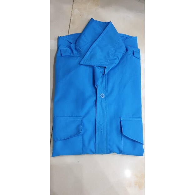 Áo sơ mi công đoàn nữ MV màu xanh yamaha