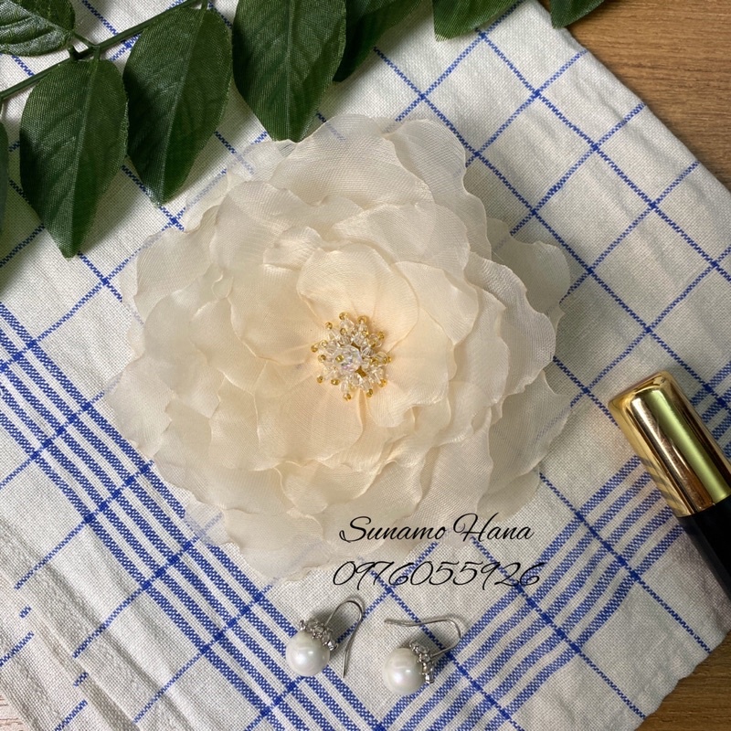 Hoa cài áo handmade - Hoa Trà các màu