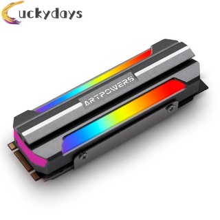 Luckydays m2 ssd heatsink cooler argb m.2 2280 nvme solid state hard drive radiator