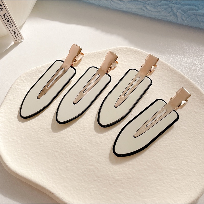 Kẹp tóc mái không đường may thời trang mới (hai mảnh)