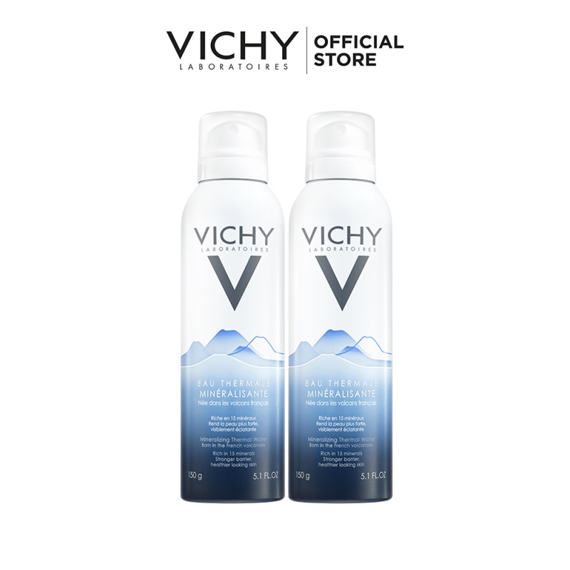 Bộ 2 nước khoáng dưỡng da Vichy Mineralizing Thermal Water 150ml x2