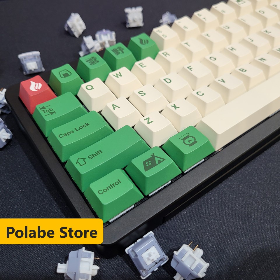 Keycap Cherry Camping R2 Thick PBT, keycap bàn phím cơ nhiều nút cân nhiều layout - Polabe Store