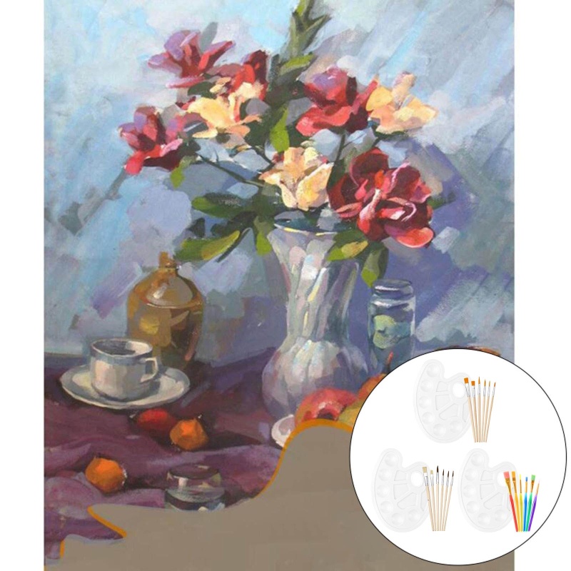 Set 6 Cọ Vẽ Màu Nước / Sơn Dầu Chuyên Nghiệp