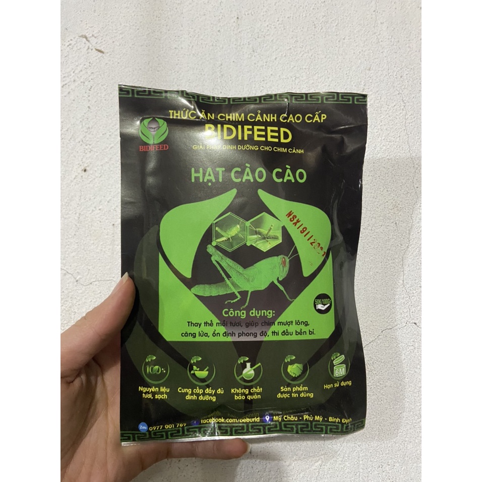 Hạt cào cào - Thức ăn chim cảnh cao cấp BIDIFEED thay thế mồi tươi cho chim