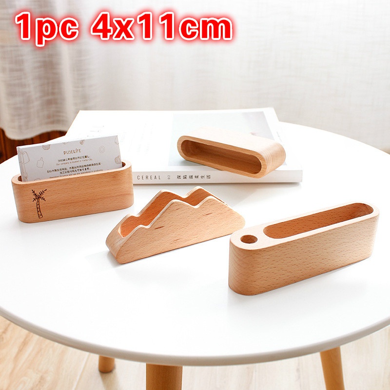 Hộp đựng thẻ tín dụng để bàn hình sóc/ ngọn núi bằng gỗ