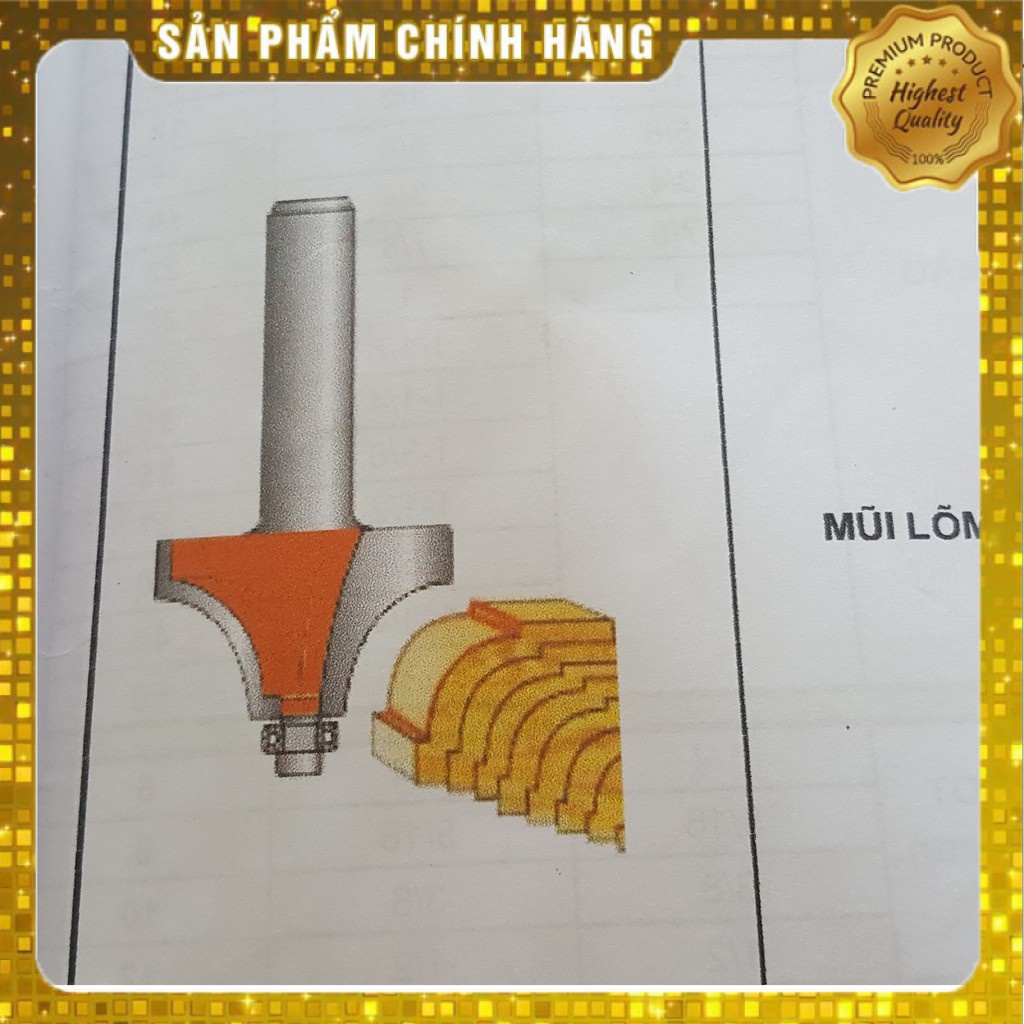 MŨI PHAY LÕM ỐNG TƠ CỐT 6.35 HÀNG CAO CẤP