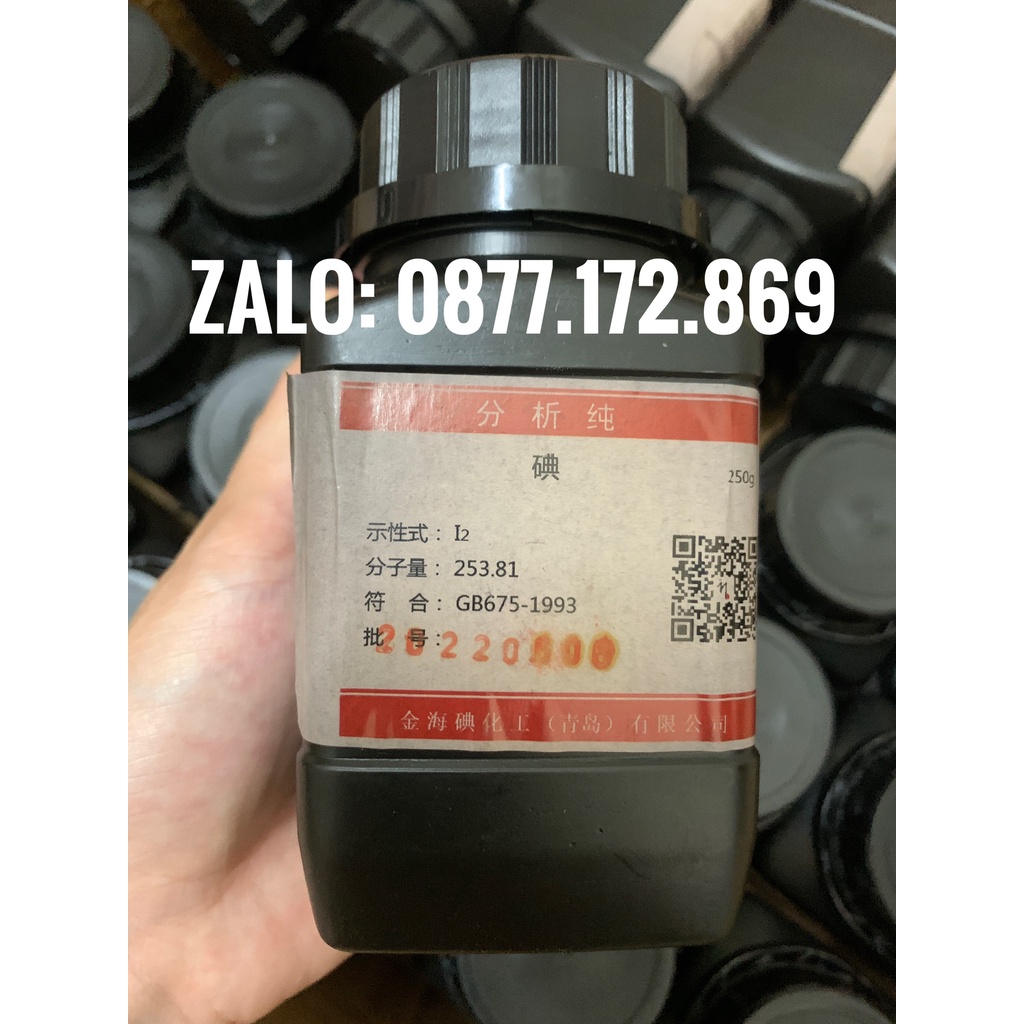 Hóa chất Iodine - I2 lọ 250g 99.8% trung quốc iot iod