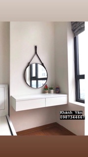 GƯƠNG VIỀN TRÒN DÂY DA D60 ( Đường kính 60cm)