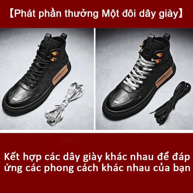 Giày cao cổ nam hàn quốc nhung cao cấp [Sale]