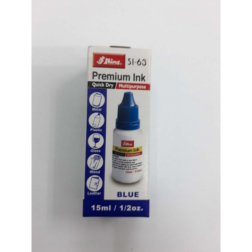 Mực Shiny màu đen SI61- SI62-SI63 đóng lên vải, kim loại, nhựa, thủy tinh Stamp Pad Premium Ink