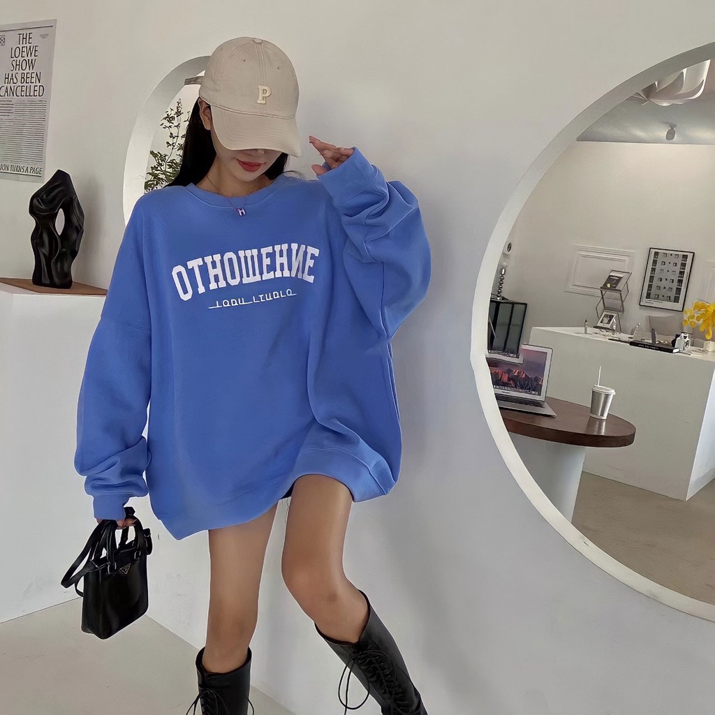 Áo nỉ sweater nữ form rộng dài tay chất nỉ Áo sweater OTTO trending Hàn Quốc - CUTE_ZOO | BigBuy360 - bigbuy360.vn