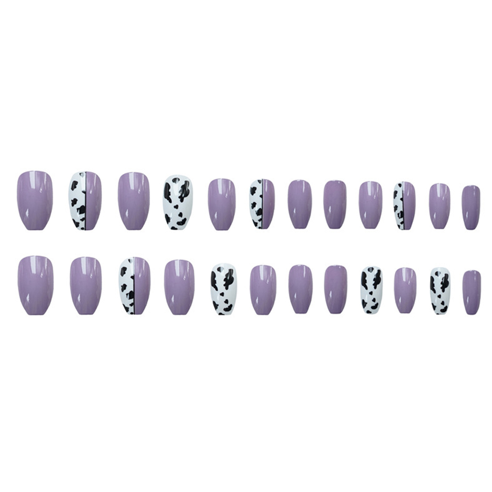 Bộ 24 Miếng Dán Móng Tay Họa Tiết Da Báo Cá Tính