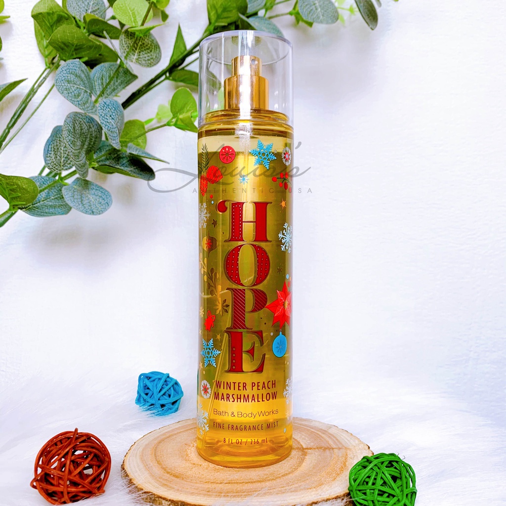 HOPE Winter Peach Marshmallow  - Body mist / Xịt thơm toàn thân Bath & Body Works Mỹ