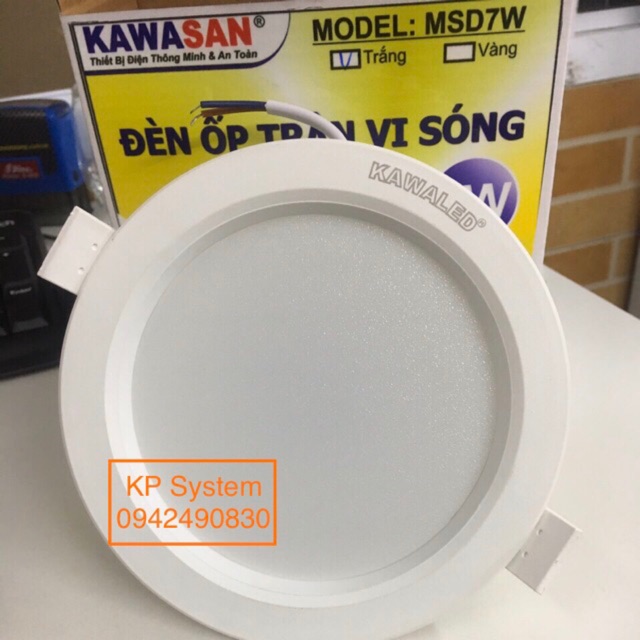 Đèn downlight cảm ứng vi sóng (đèn LED âm trần cảm ứng vi sóng) Kawasan KW - MSD7w