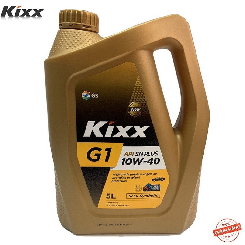 [ Dầu Động Cơ Xăng ] Kixx G1 SN 10W40 5Lít – Thùng Nhựa tiết kiệm nhiên liệu cho xe của bạn . Nhập Khẩu từ HÀN QUỐC.