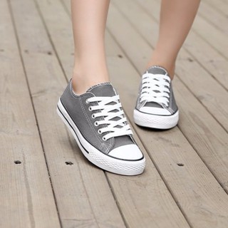 Giày AllStar Classic Màu Xám Cổ Thấp Nữ