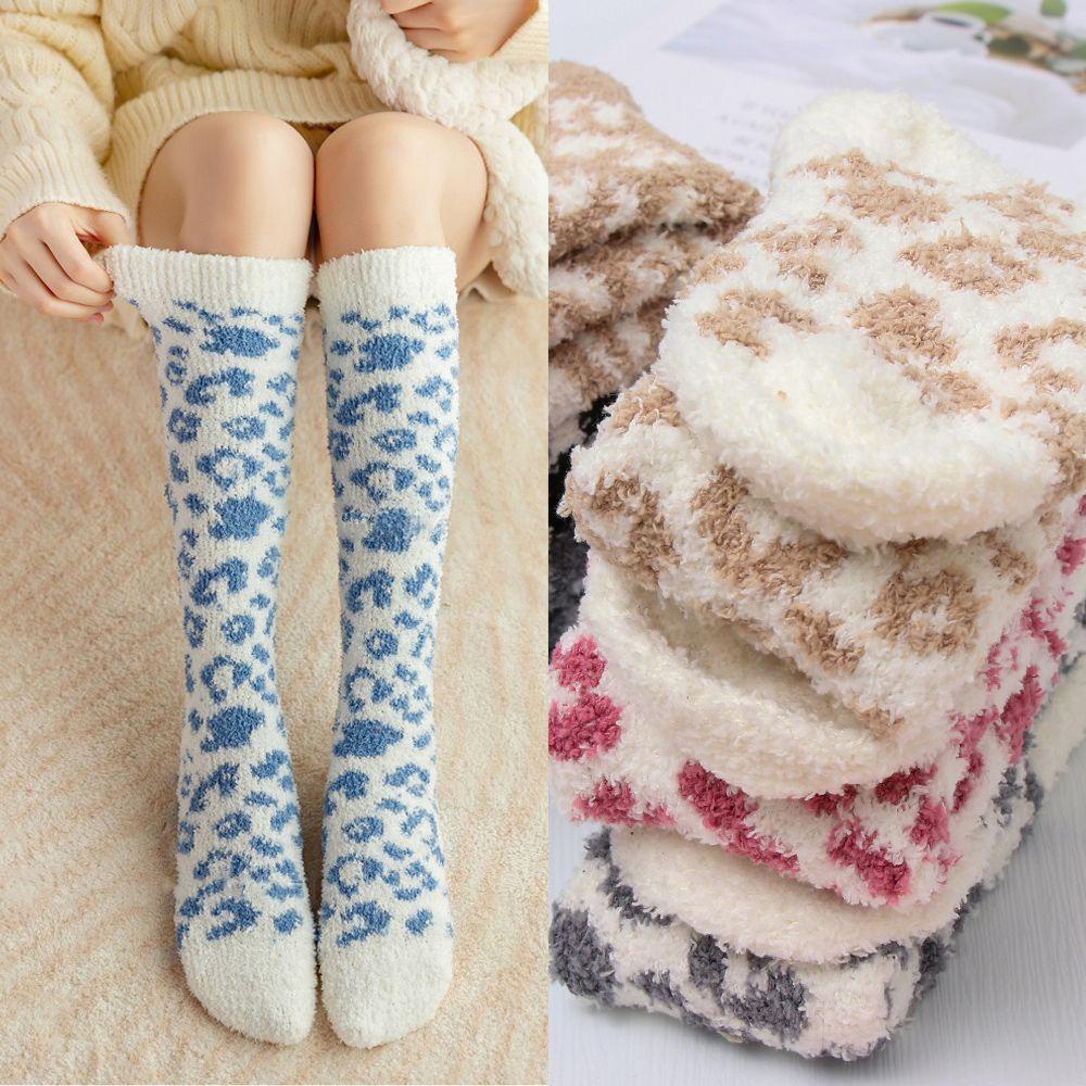 NIUYOU Vớ Nhung San Hô Mềm Mại Giữ Ấm Mùa Đông Cho Nam Nữ