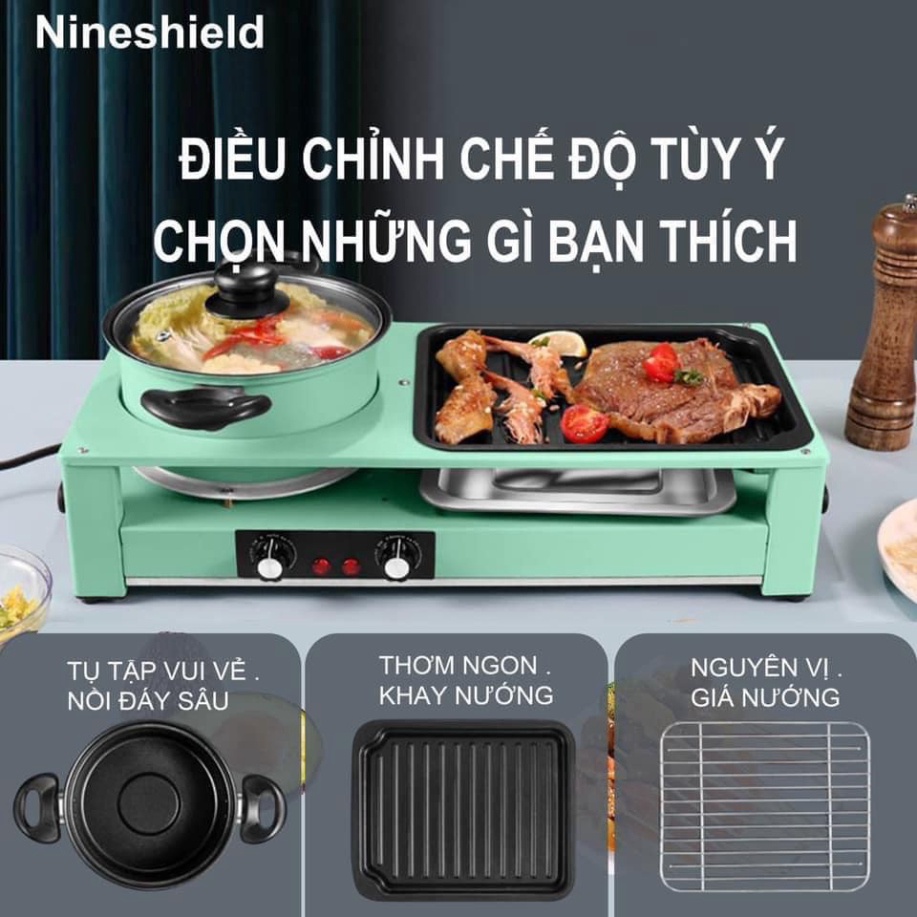 NỒI LẨU NƯỚNG CHỮ NHẬT 2 TRONG 1 MODEL DKS-303 CÔNG SUẤT 2200W