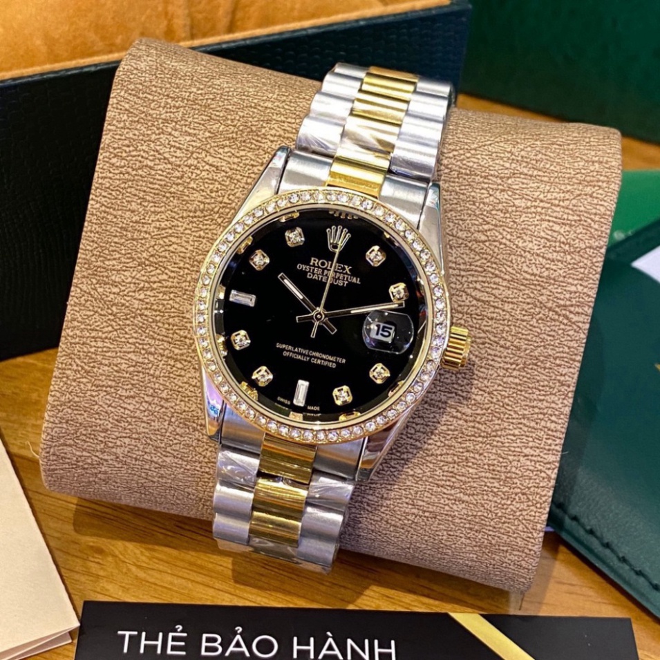 (Rolex.viền trơn) Đồng hồ nam RLS - hàng cao cấp -dây đúc đặc, không bay màu- Bảo hành 12 tháng - Donho.rolex