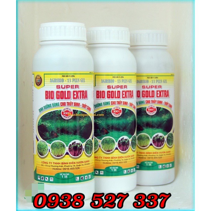 Dung dịch thủy canh Bio 1Lít/chai thủy sinh hồ cá trồng cây thủy canh supper Bio gold extra giá rẻ